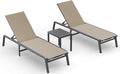 Ciokea Aluminum Foldable Lounge Chairs Set of 2 by CIOKEA