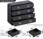 Standifurno Black Dresser with 8 Drawers, Modern Chest of Drawers with Deep Drawers, Big Storage Organizer for Bedroom, Living Room, Hallway, 47’’Wide - Image 3