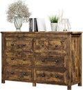 Xixini 47.2" Wide 6-Drawer Farmhouse Dresser for Bedroom, Brown by Xixini