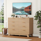DUMOS Fluted Dresser for Bedroom, Wide Modern Storage Organizer, 8 Drawers - Image 3