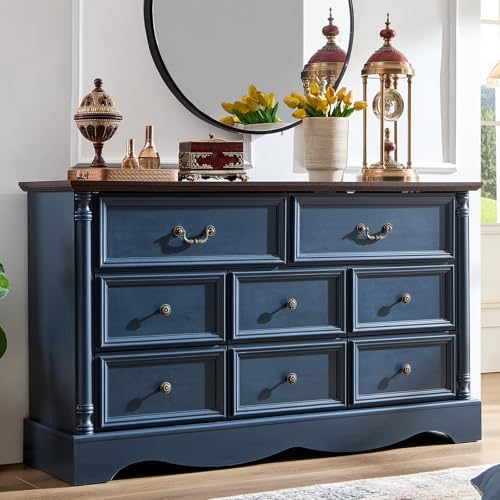 Farmhouse 8-Drawer Dresser with Charging Station for Bedroom by LegacyAmerhomeDirect