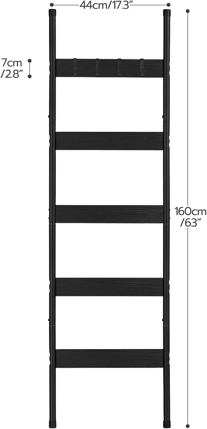 HOOBRO Blanket Ladder, 5-Tier Towel Rack - Image 3