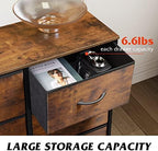 WLIVE Dresser for Bedroom with 6 Drawers, Rustic Brown Wood Grain Print - Image 5