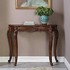 Solid Wood Console Traditional Decorative Furniture Tables, Half Moon Sofa Table - Image 5