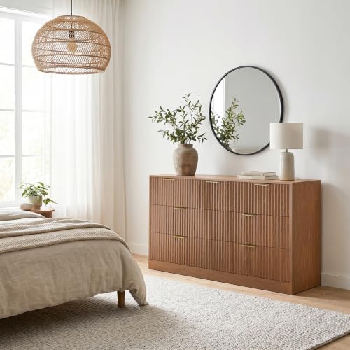 7 Drawer Dresser for Bedroom, Fluted Modern Chest of Drawers - Image 6