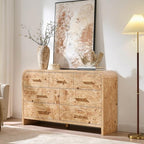 Curved Drawer Dresser for Bedroom with 7 Drawers, 54'' Wide Chest of Drawer by TheBeautyofRusticRefined