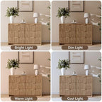 47" Fluted 6 Drawer Dresser for Bedroom, Living Room, Entryway Light Walnut - Image 7