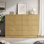 MAISONARIA Dresser for Bedroom, 8 Drawer Double Dresser, Modern Chest of Drawers for Bedroom, Living Room, Entryway and Closet, 15.7" D x 55" W x 37.4" H, Natural - Image 6