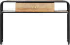 Console Table with 1 Drawer and 2 Compartments, 46.5"x11.8"x29.5" Solid Mango - Image 2