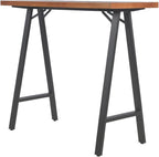 Industrial Rustic 41.3" Height Solid Pine Wood Top Pub Bar Table Bar Height - Image 9