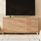 63" Wide Fluted 9 Drawers Dresser for Bedroom,Curved Edge,Oak - Image 4