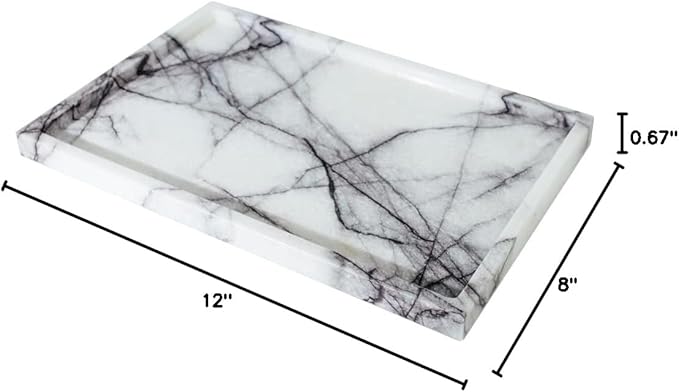 Real Luxurious Vanity Tray Natural Genuine Marble Storage Tray - Image 7