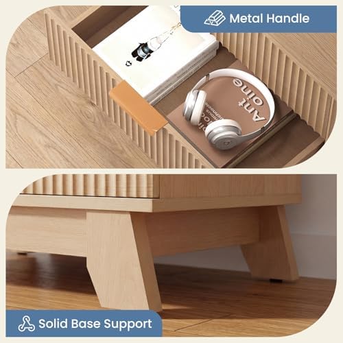 DUMOS Fluted Dresser for Bedroom, Wide Modern Storage Organizer, 8 Drawers - Image 6
