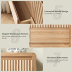 LYNSOM Oak Fluted 8 Drawer Dresser for Bedroom, Curved Edge, 50" Wide - Image 6