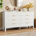 Fluted 10 Drawer Dresser, 55" Wide High Gloss Dresser for Bedroom - Image 3