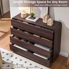 Standifurno Modern 8 Drawer Dresser, 47- Inch Wood Chest of Drawers with Large Storage, Walnut Dresser Closet for Bedroom, Living Room, Nursery. - Image 4