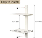 Floating Book Shelves for Wall, 8 Tier Invisible Floating Bookshelf, Vertical - Image 3