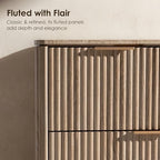 Fluted 7 Drawer Dresser for Bedroom, 54"W Wooden Dressers & Chest of Drawer - Image 3