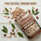 Hickory Smoking Wood Chips 2 lb – Premium Natural Smoker Chips for BBQ Grill & Smoker, Bold Rich Smoke Flavor for Ribs, Bacon & Steak, No Additives - Image 2