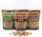 Smoking Wood Chips Variety Pack, 3 Flavors (Oak, Hickory, Apple), 2 lbs × 3 — All-Natural BBQ Smoking Chips for Smoker Box, Electric Smokers, Pellet & Charcoal Grills by Gimgsoen