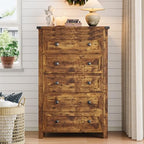 Xixini 45.5" Tall 5-Drawer Dresser for Bedroom, Chest of Drawers, Brown - Image 3