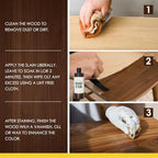 DWIL Water Based Wood Stain - Multiple Finishes, Fast Drying, Indoor and Outdoor Furniture, Wood Paneling, Cabinets and More, Low Odor ＆ Non-Toxic (8.5oz Dark Oak) - Image 6