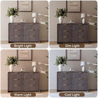 47" Fluted 6 Drawer Dresser for Bedroom, Living Room, Entryway Black Walnut - Image 7