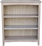 IC International Concepts, Shaker Solid Wood Bookcase, 2 Adjustable Shelves - Image 4