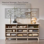T4TREAM 63" Wide Fluted 9 Drawer Dresser for Bedroom, White Alder - Image 4