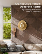 Fluxynara 6-Pack Large Felt Bulletin Board, Walnut Facet - Image 4