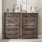 Farmhouse 6 Drawers Dresser Chests for Bedroom,Tall Chest of Drawers - Image 5