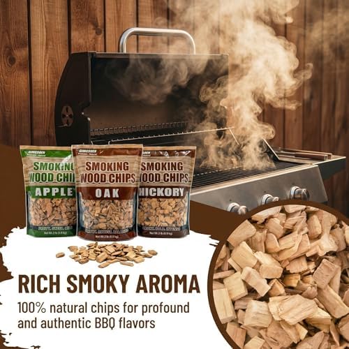 Smoking Wood Chips Variety Pack, 3 Flavors (Oak, Hickory, Apple), 2 lbs × 3 — All-Natural BBQ Smoking Chips for Smoker Box, Electric Smokers, Pellet & Charcoal Grills - Image 3