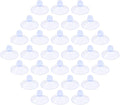 30 Pack Glass Table Suction Cups 18mm Rubber Suction Cup Hangers Without Hooks by Qjaiune
