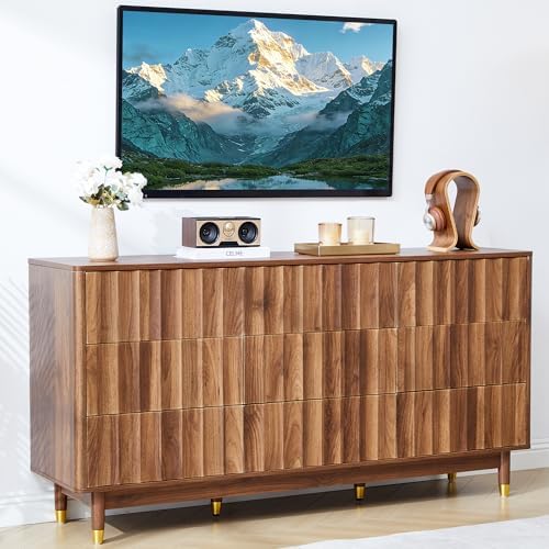 Bifins 60" Wide Fluted Dresser for Bedroom with 9 Drawers - Image 4