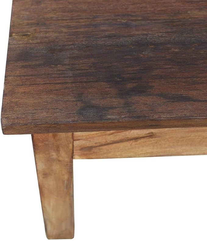 Wooden Coffee Table, Side Table Solid Reclaimed Wood 38.6"x28.7"x17.7" -AA - Image 6