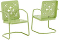 Crosley Furniture Azalea 2-Piece Outdoor Chair Set, Vintage Retro Metal Patio by CrosleyFurniture