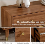Chrangmay 9 Drawer Dresser,63" Wide Mid Century Chest of Drawers,Wooden Bedroom Drawer Dresser with 9 Storage Drawers for Bedroom,Living Room,with Anti-Tipping Device,Chestnut - Image 4