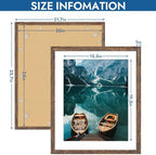 Hongkee 20x24 Picture Frame Set of 4, 20 x 24 Rustic Brown Wood Style - Image 3