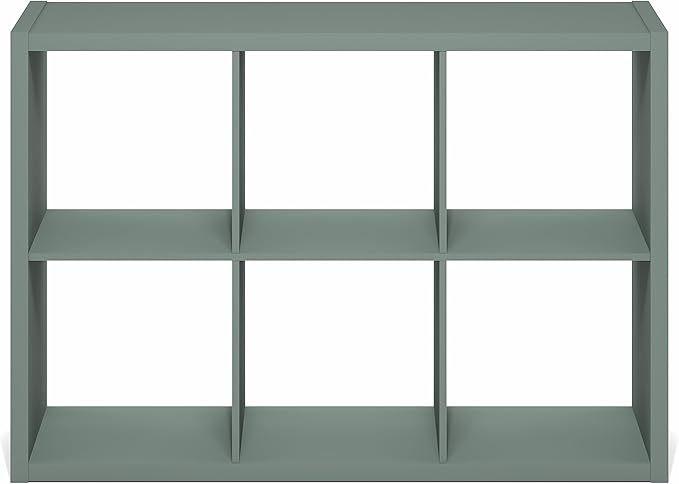 Furinno Cubicle Book Shelf, 6-Cube Bookshelf, Extra Thick Frame Horizontally & - Image 10