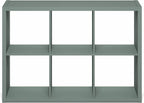 Furinno Cubicle Book Shelf, 6-Cube Bookshelf, Extra Thick Frame Horizontally & - Image 10