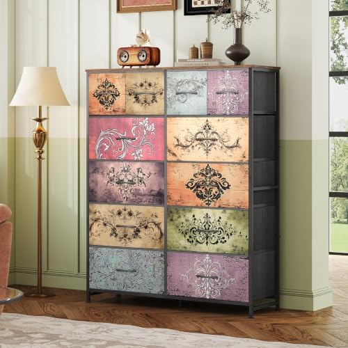 WLIVE Tall Fabric Dresser for Bedroom, 12 Drawer Dressers, Chest of Drawers - Image 4