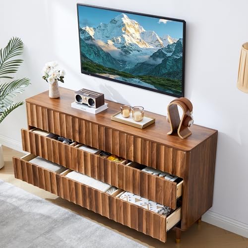 Bifins 60" Wide Fluted Dresser for Bedroom with 9 Drawers - Image 6