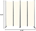 Room Divider 6FT Portable Room Dividers and Folding Privacy Screens, 4 Panel - Image 8