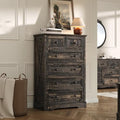 Farmhouse 6 Drawers Dresser Chests for Bedroom,Tall Chest of Drawers by FFBCFDKFurnitureSet