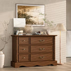 Farmhouse 6-Drawer Dresser with Charging Station for Bedroom - Image 6