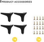 AODIOU Furniture Legs Metal Feet: Cabinet Legs 4 Inch Triangle Feet Replacement - Image 4