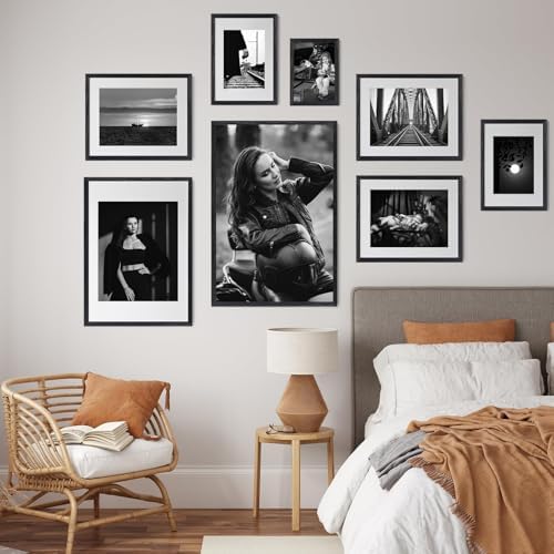 puthiac 12x16 Solid Oak Wood Picture Frames, Black, 3 Pack - Image 6