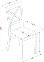 East West Furniture DLBO5-MAH-W 5 Piece Dining Room Table Set Includes a Round - Image 11
