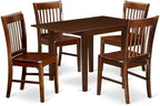 East West Furniture NDNO5-MAH-W 5 Piece Dining Room Table Set Includes a by EastWestFurniture