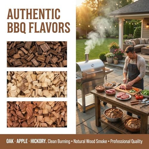Smoking Wood Chips Variety Pack, 3 Flavors (Oak, Hickory, Apple), 2 lbs × 3 — All-Natural BBQ Smoking Chips for Smoker Box, Electric Smokers, Pellet & Charcoal Grills - Image 4